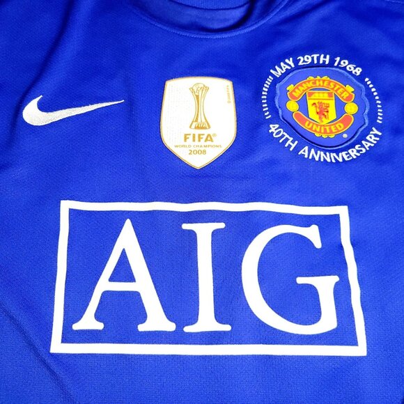 Cristiano Ronaldo Manchester United 2008 2009 Away Long Sleeve Soccer Jersey M - Picture 3 of 9